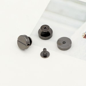10set 12mm Screw rivets Gold / Gunmetal Screw Studs screw back rivet Purse feet Chicago Screws
