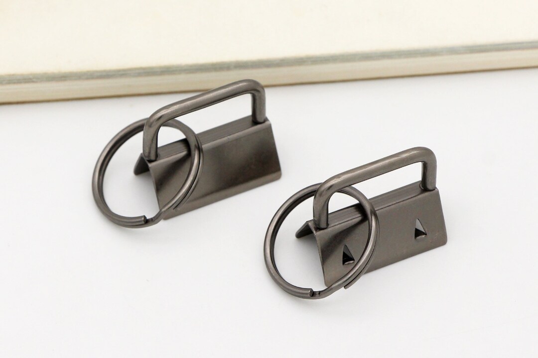 Key Hardware Split Rings 10set 126mm Gunmetal Key Fob Hardware With Split Ring for Key Fob ...