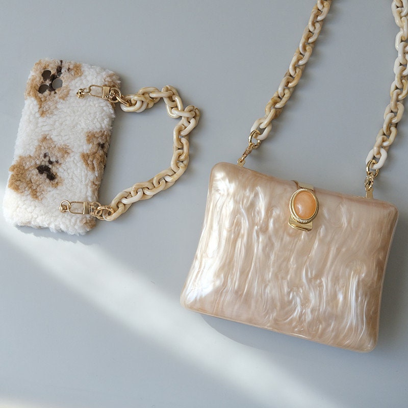 Acrylic chain strap Bag Chain bag strap Purse Chain bag handle Etsy