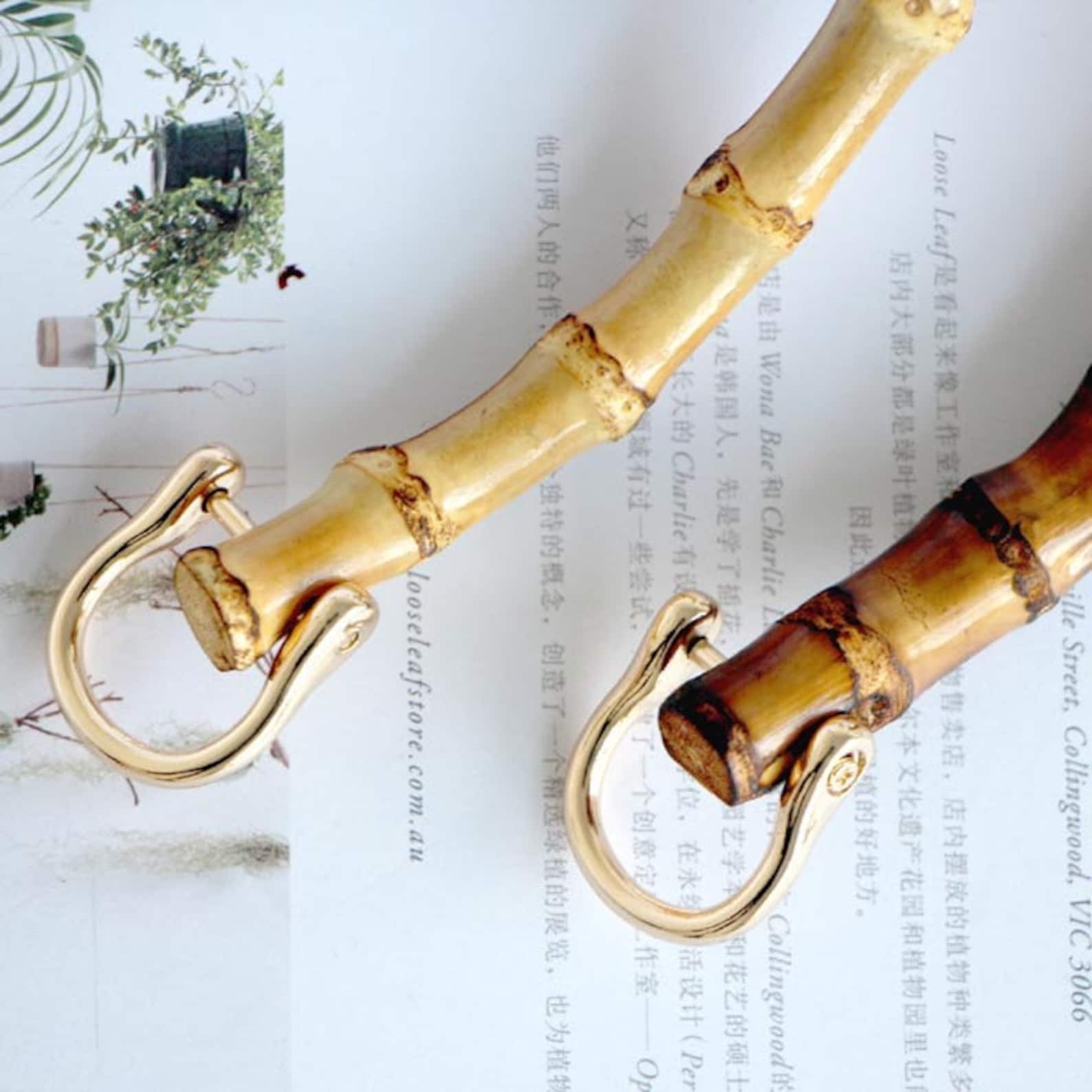 1pair Bamboo Handle Bamboo Purse Handle Bamboo Bag Handles Etsy