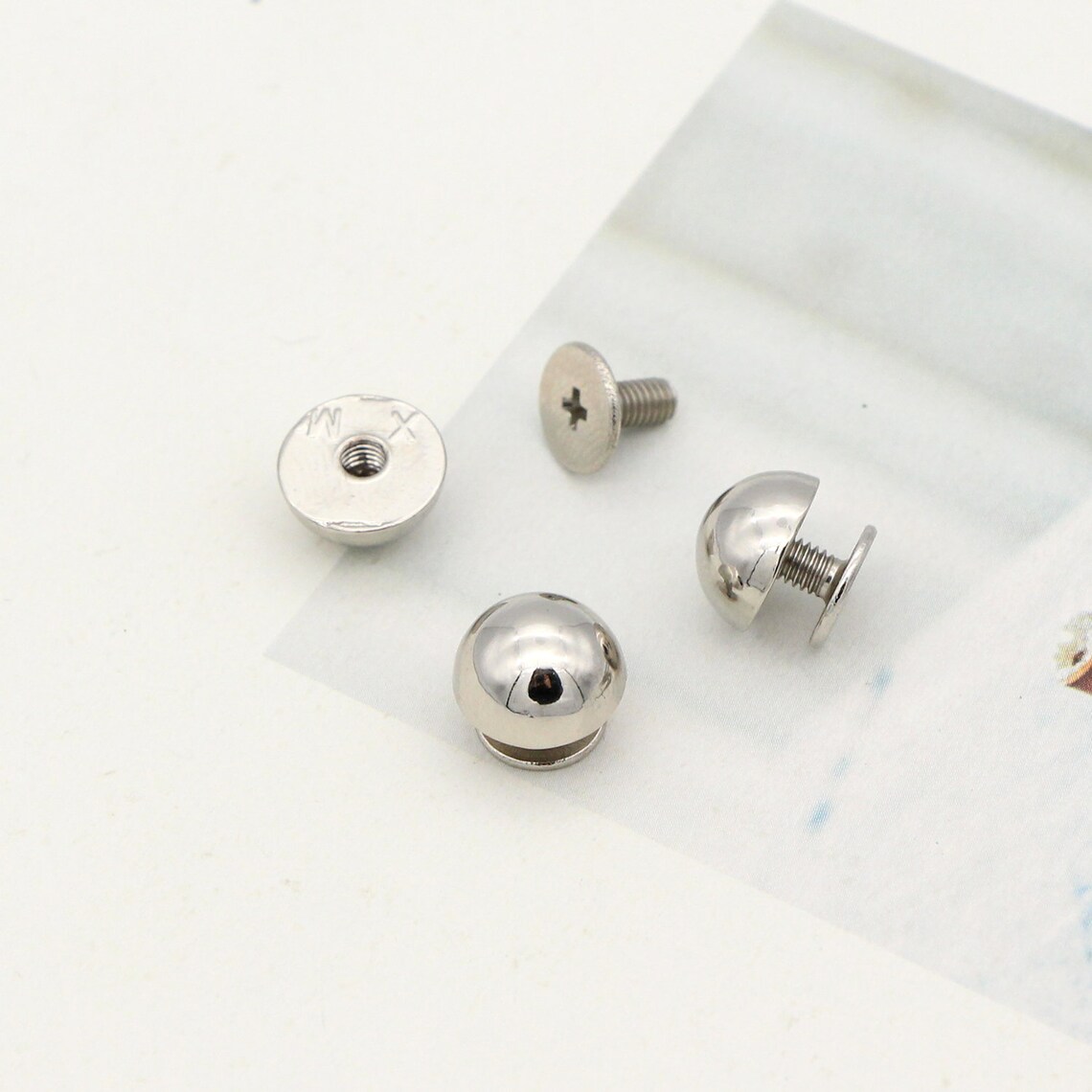 Screw Bag Rivets 10set 10mm Screw Dome Rivet Screw Rivets Screw Back Stud Purse Feet ...