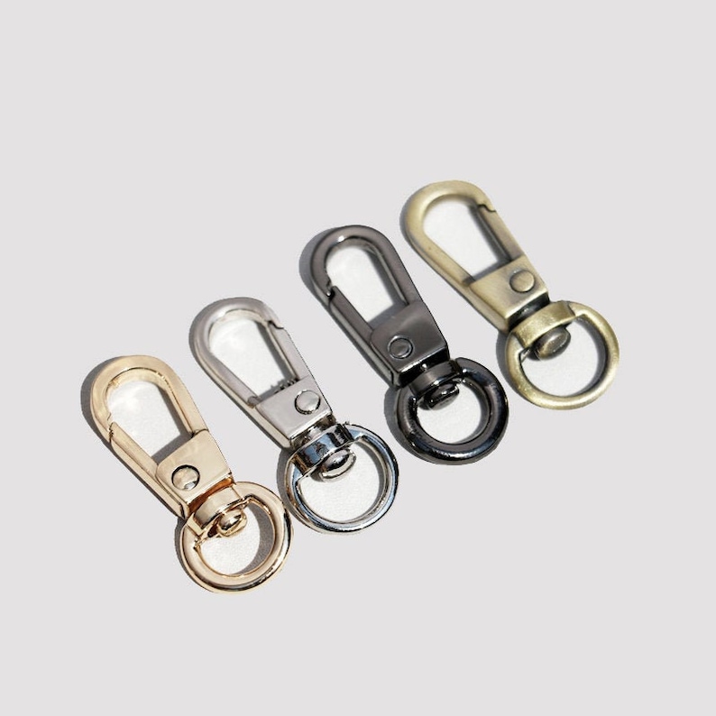 10pcs Swivel clasp push gate snap hook swivel hook purse clasp keychain Key fob hardware