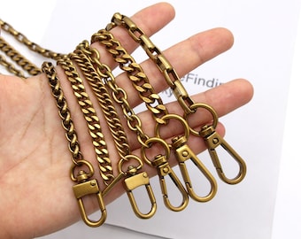 Antique gold bag chain Women purse chain strap bag strap shoulder strap
