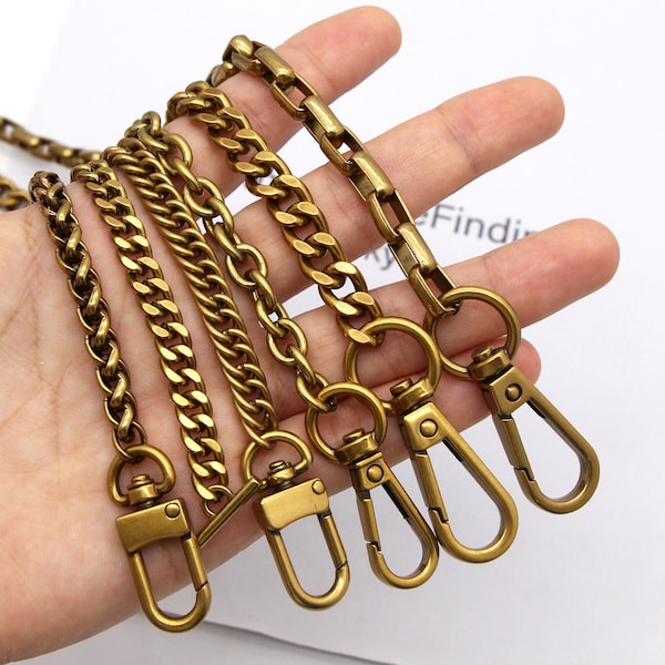 Antiekgouden tasketting Dames portemonnee kettingriem tasriem schouderriem