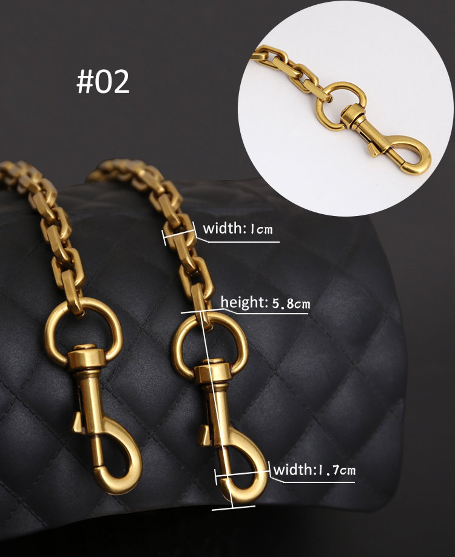 Antique Gold Bag Chain Replacement Chain Purse Chain Bag Strap Etsy