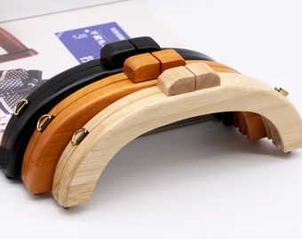 Wooden purse frame 15.5*5cm wood bag frame Wood clutch frame Bag Handle