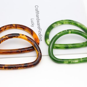 1pair acrylic bag handle Resin handbag handle Plastic Handle Tote Handle