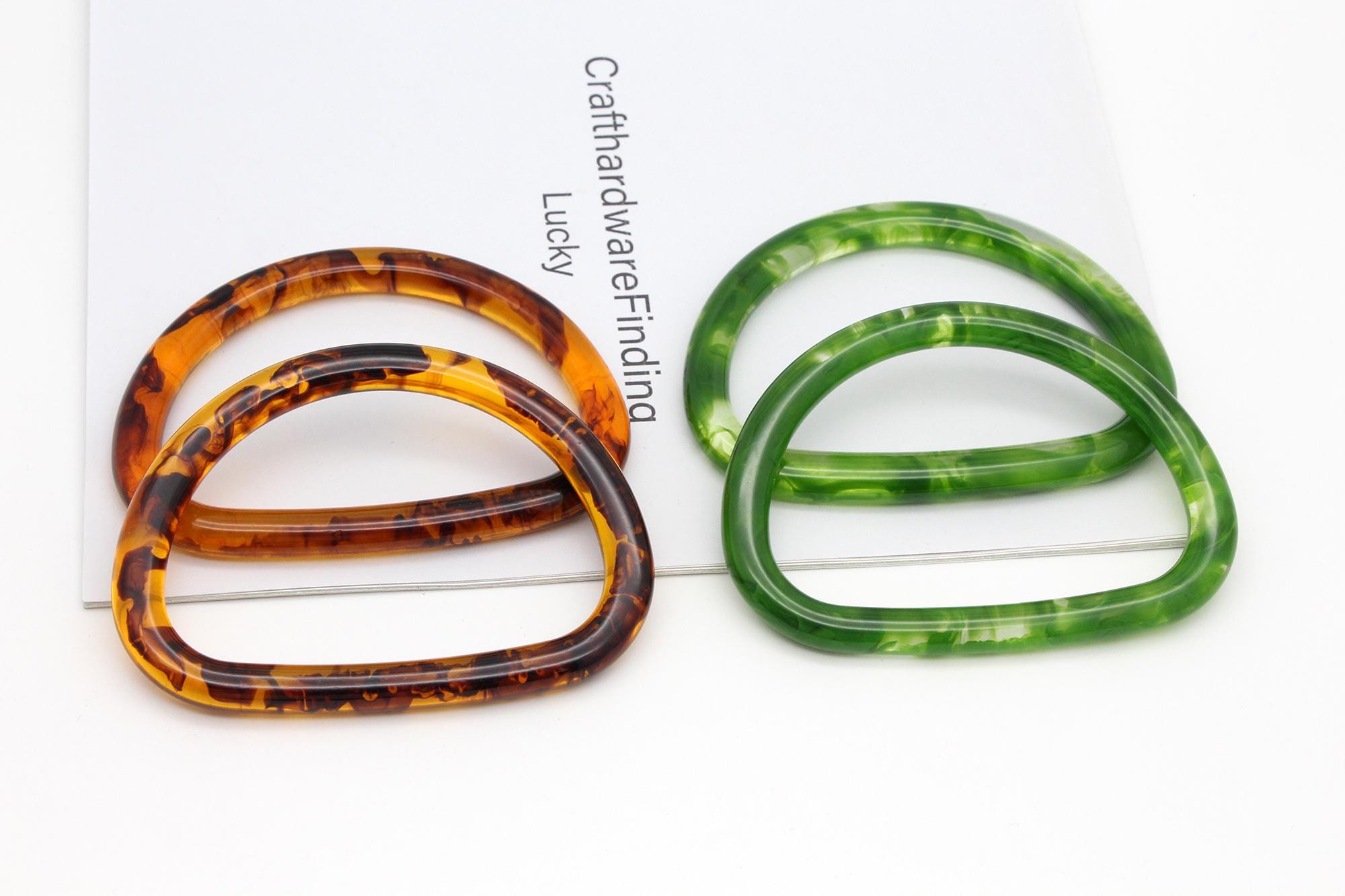 1pair acrylic bag handle Resin handbag handle Plastic Handle Tote Handle