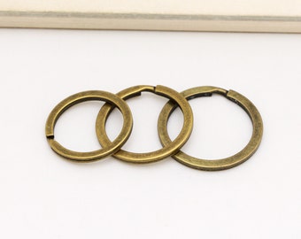 10-20-50個卸売キーリング 25 mm 28 mm 30 mm ブロンズキーリング スプリットリング フラットスプリットキーリング キーチェーン用 キーフォブハードウェア