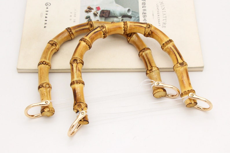 1pair Bamboo Handle Bamboo Purse Handle Bamboo Bag Handles Etsy