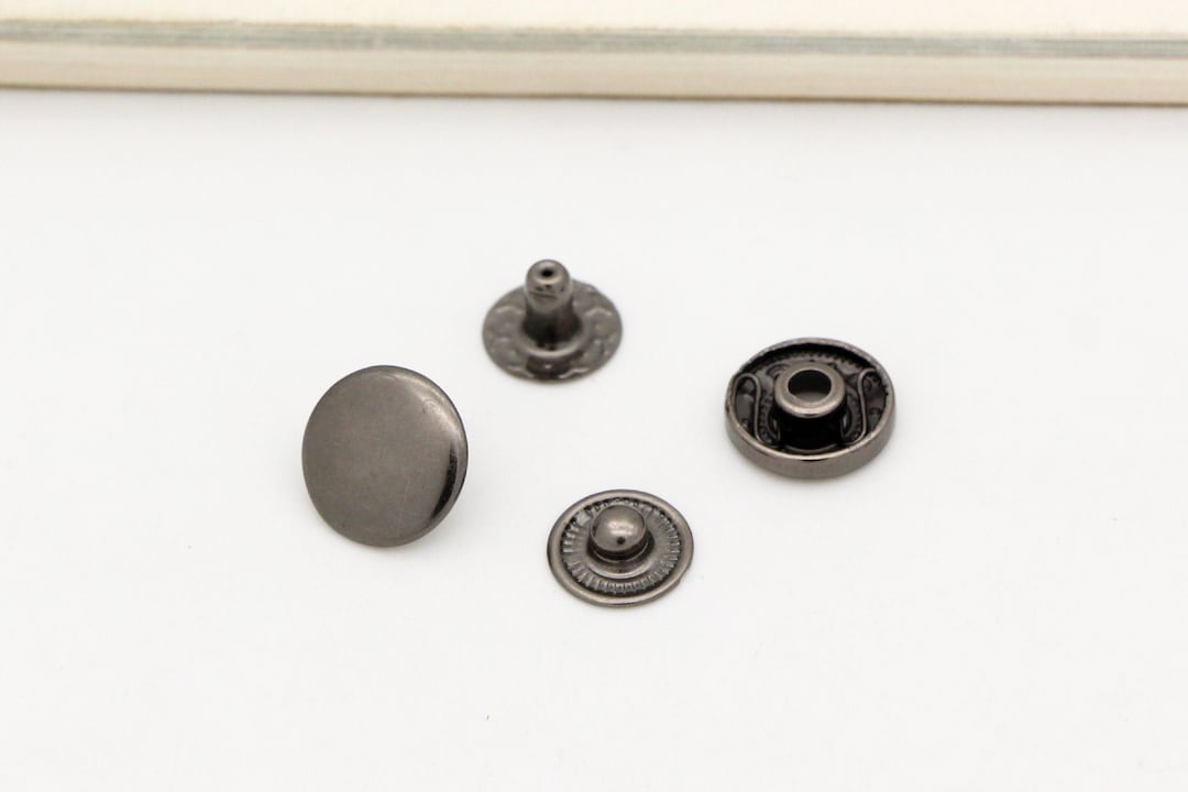20set 10mm 12.5mm 15mm Gunmetal Snap Fasteners Rivets Studs Snap Button ...