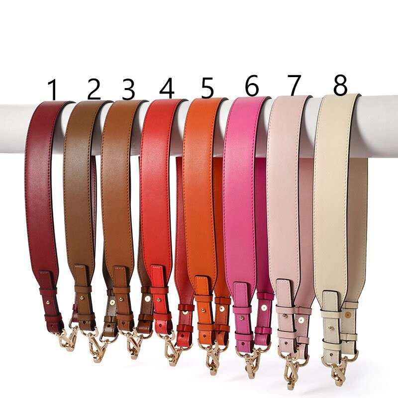 Red leather bag strap sale