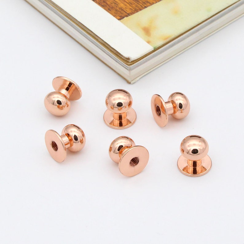 10set 10mm Screw Rivets Rose Gold Chicago Rivet Screw Studs Etsy