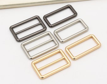 4pcs 1"1/2"(38mm) Slide Buckle Alloy Rectangle ring strap slide strap adjuster buckle purse ring purse hardware