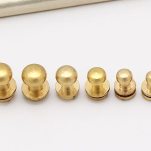 10set Screw rivet Solid Brass Screw 5mm 6mm 7mm 8mm 9mm 10mm chicago screw chicago rivet screw back rivet