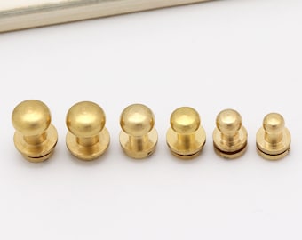 10set Screw rivet Solid Brass Screw 5mm 6mm 7mm 8mm 9mm 10mm chicago screw chicago rivet screw back rivet