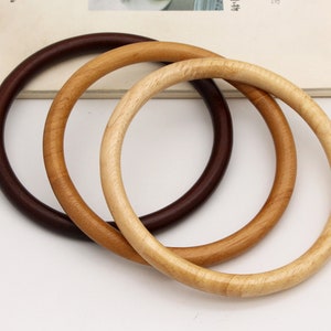 1pair wooden handle bag handle 14cm(5.5 in) handbag handles round wood handle bag making supplies