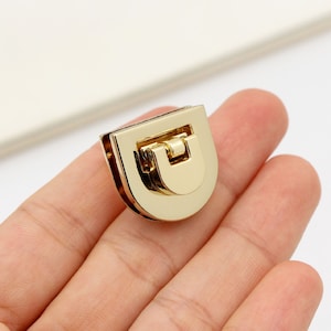 Wallet lock Gold Purse lock bag lock flip lock Turn lock leather closure purse hardware