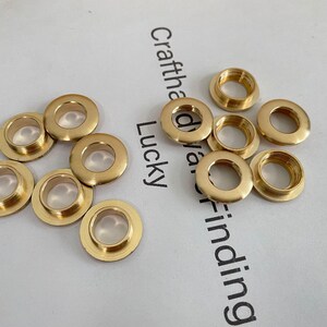 4pcs Screw Grommet Eyelet Solid Brass eyelets Metal Grommets For leather craft image 8