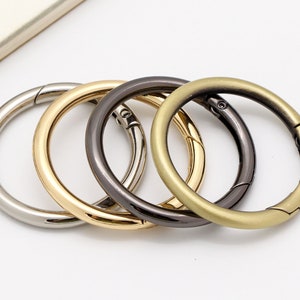 2pcs Spring gate ring Thin spring ring push gate snap hook purse O ring Round Ring 16mm 20mm 25mm 32mm 38mm inner