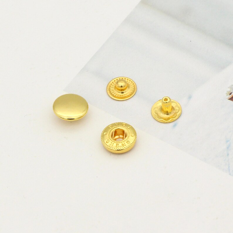 20set 10mm 12.5mm 15mm Snap Fasteners Rivets Studs Snap Button Press Stud Leather Craft Closure Fasteners