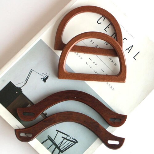 1pair Wooden Handle Bag Handle Bamboo Handles Wood Handle Tote Etsy