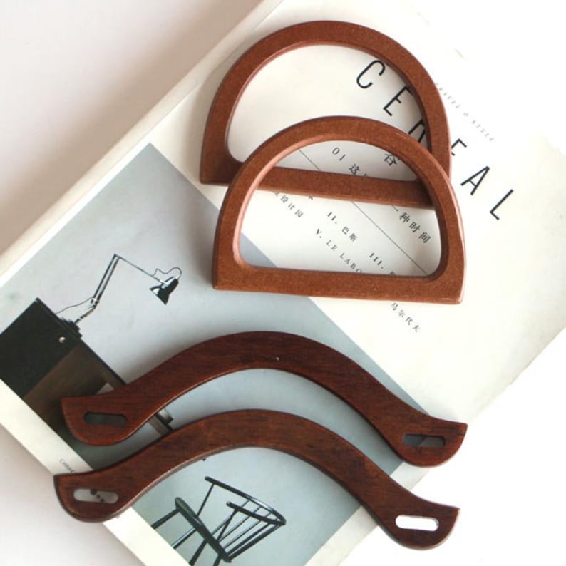 1pair Bag Handles Wood Handle Handbag Handles Bag Frame Purse Etsy