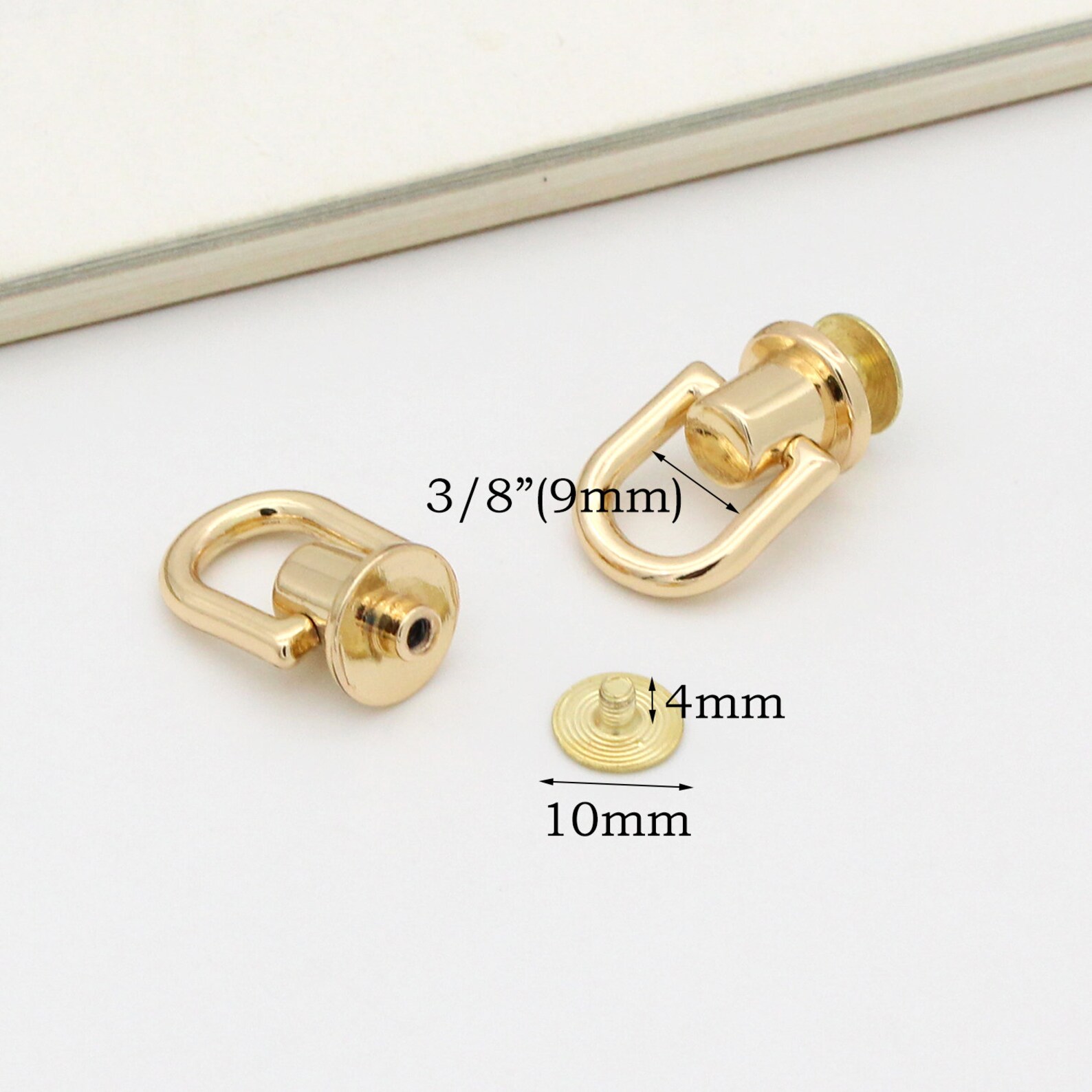 4pcs Screw Rivets 3/89mm Swivel D Ring Chicago Rivet Etsy