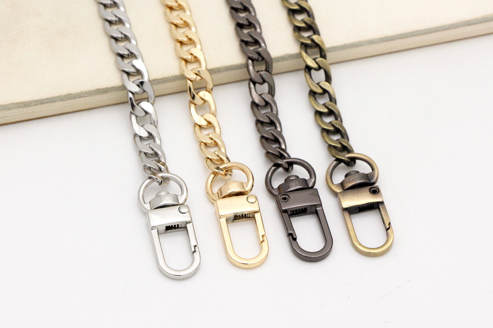 Bag Chain Metal Purse Chain With Swivel Clasp Curb Chain - Etsy