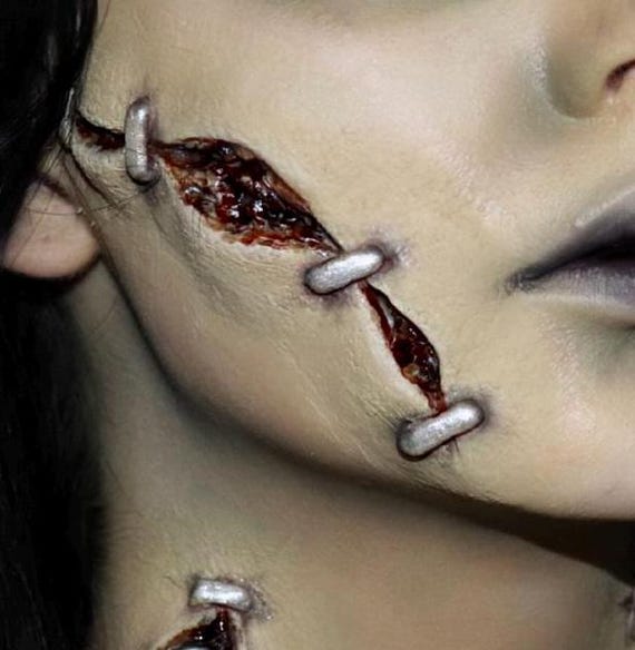 フランケンシュタインの怪物縫合傷シリコン義肢 // ハロウィンホラー