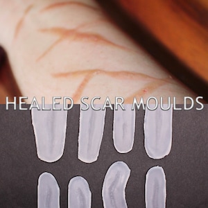 Healed Scar Moulds // Eight Silicone Scarring Moulds For Bondo // SFX MAKEUP // Horror // Wounds // Cuts // Film and TV // Injury // Medical