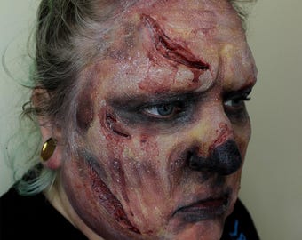 Zombie 2 Cheeks Silicone Prosthetics // Character Horror Halloween Cosplay Film and TV // SFX Makeup, FX // Monster Undead
