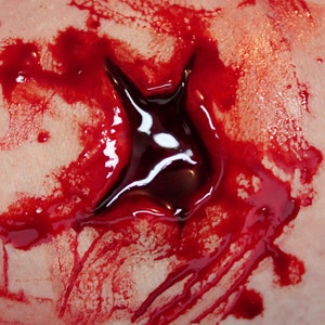 Gunshot Exit Wound 2 Prosthetic Appliance // Encapsulated Silicone // Bullet Wound // Injury Casualty // SFX MAKEUP FX // Cosplay Halloween