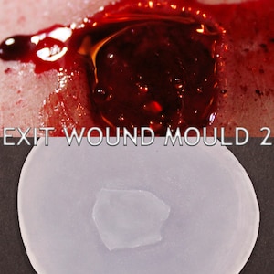 Gunshot Exit Wound 2 Silicone Bondo Mould for professional makeup artists to fill yourself // SFX MAKEUP // Injury Bullet Wound // Film & TV
