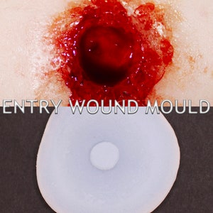Gunshot Entry Wound 1 Silicone Bondo Mould for professional makeup artists to fill yourself // SFX MAKEUP // Bullet Wound Injury Casualty