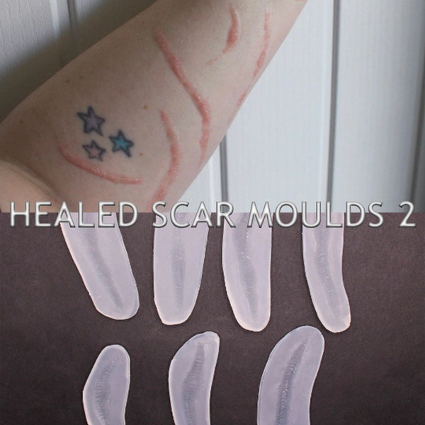 Healed Raised Scars 2 Silicone Bondo Moulds // Keloid Hypertrophic Scar // Injury Wound Casualty // SFX MAKEUP // Film and TV // Medical