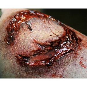 Zombie Bite 2 Prosthetic // Encapsulated Silicone // SFX MAKEUP FX // Walking Dead // Halloween Cosplay Horror Gore Wound