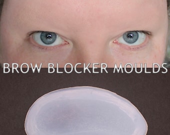 Pair of Eyebrow Blocker Silicone Bondo Moulds for professional makeup artists fill yourself // Brow Covers // Drag Makeup // SFX // Cosplay