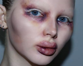 Plastic Surgery Cheekbone Prosthetics // Encapsulated Silicone // Contoured Botched Surgery // SFX MAKEUP // Cosplay // Halloween // FX