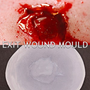 Gunshot Exit Wound 1 Silicone Bondo Mould for professional makeup artists to fill yourself // SFX MAKEUP // Injury Bullet Wound // Film & TV