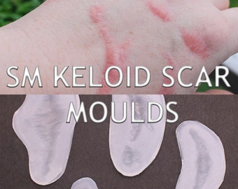 Healed Keloid Scar Moulds // Five Silicone Wound Moulds For Bondo // Prosthetics // SFX MAKEUP // Scarring // Injury // Film and TV