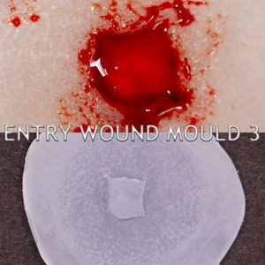 Gunshot Entry Wound 3 Silicone Bondo Mould for professional makeup artists to fill yourself // SFX MAKEUP // Bullet Wound Injury Casualty