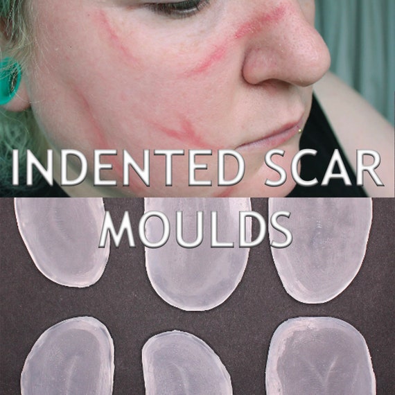 Premonition Piping celle Indented Scar Moulds // Six Silicone Wound Moulds for Bondo // - Etsy
