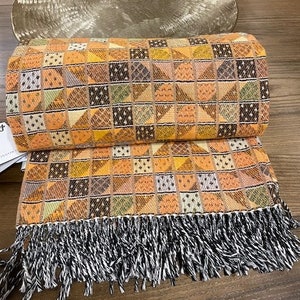 Premium Soft Merino Wool Blanket - 51x74 in, Ocher Natural Throw for Sofa, Couch, Bedspread, Luxury Home Decor & Gift, 100% Pure Wool