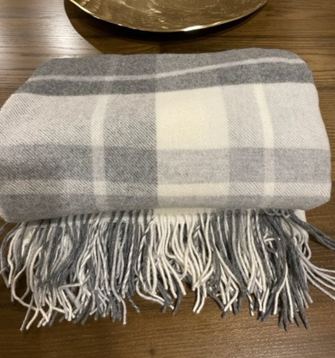 Light Grey Color Soft Merino Wool Blanket Merino Wool Throw Etsy