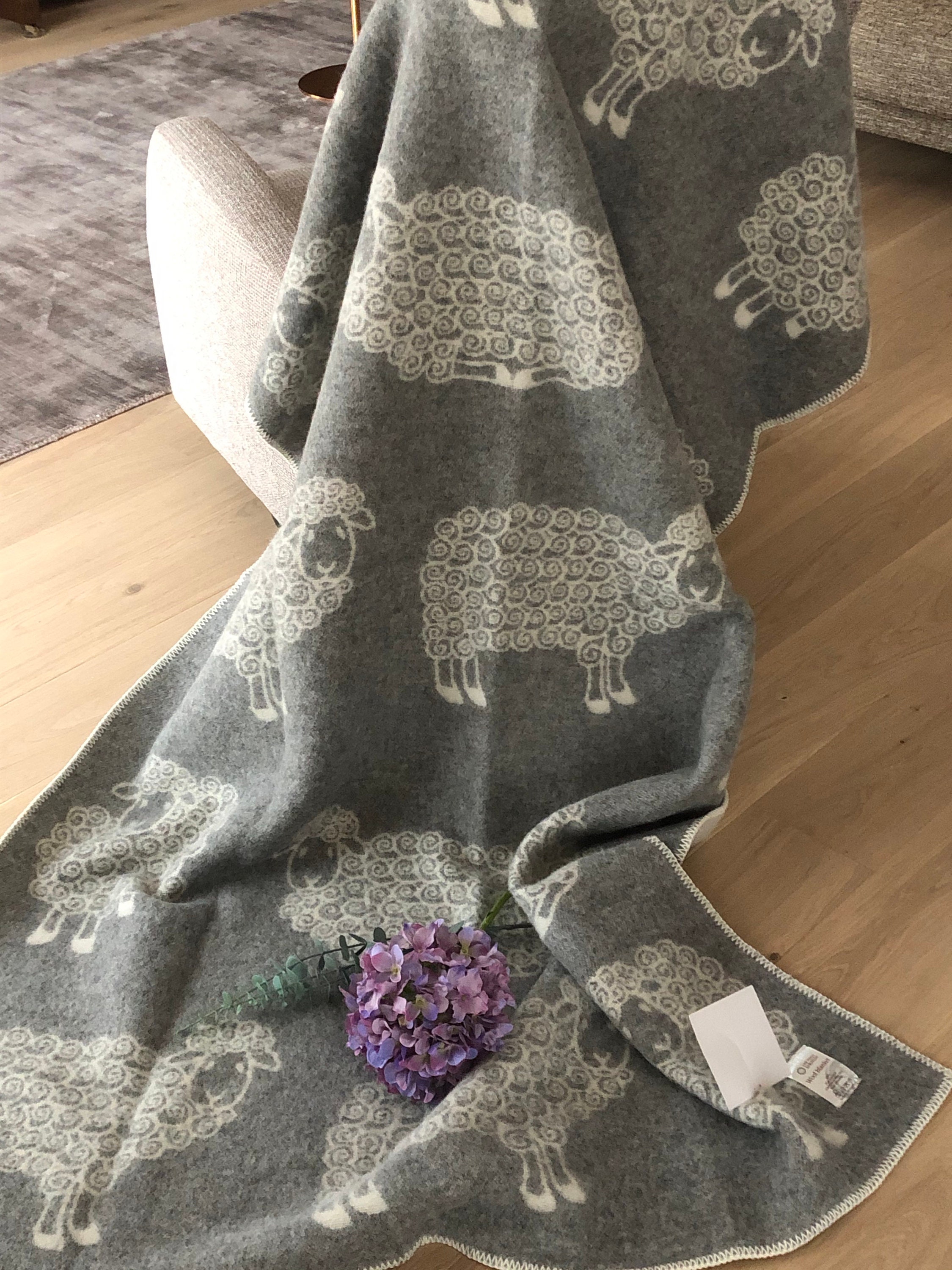 Sheep Wool Blanket. 100 natural wool throw. Highest Quality Etsy