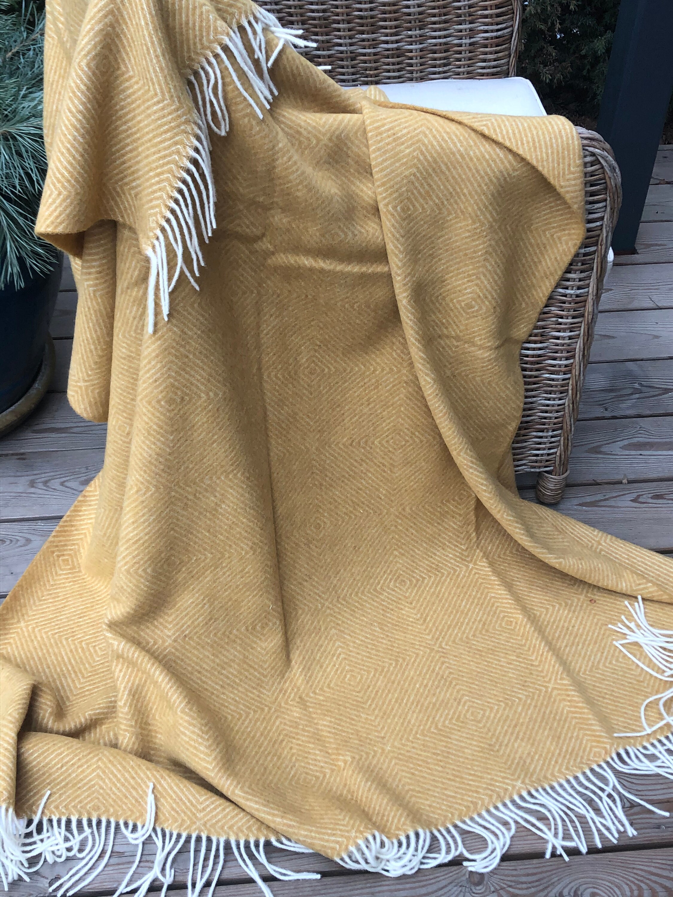 Extra quality Merino wool blanket Natural wool Wool throw Etsy