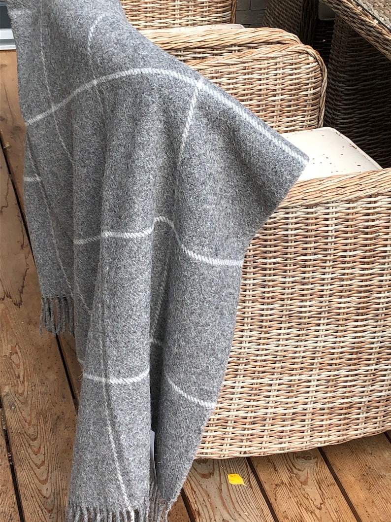 New Zealand Sheep wool blanket 100 natural wool Wool throw Etsy