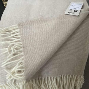 Light Beige Color Pure Wool Throw Plaid - 100% New Zealand Wool Blanket, Large Warm Sofa Blanket 140x200cm/55x79 In & Decke, Couverture