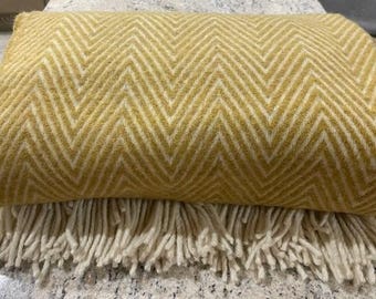 Extra Quality Merino Wool Blanket Soft Warm and Cozy Large Mustard Ochre Yellow Sofa Throw Plaid Blanket Size 140x200cm 55x79in Etsy